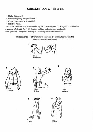 Self Help Guides For Personal Use. Stretches